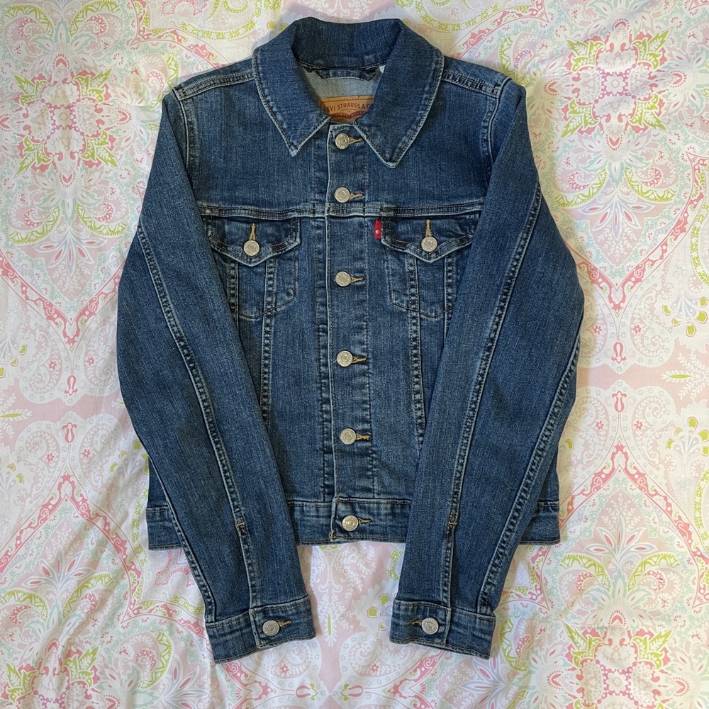 Levi's Dark Wash Blue Denim Casual Jacket